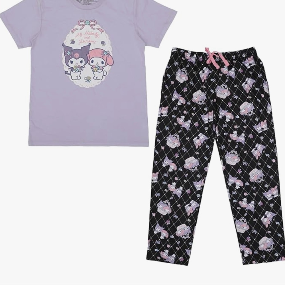 Kuromi and My Melody Pajama Set